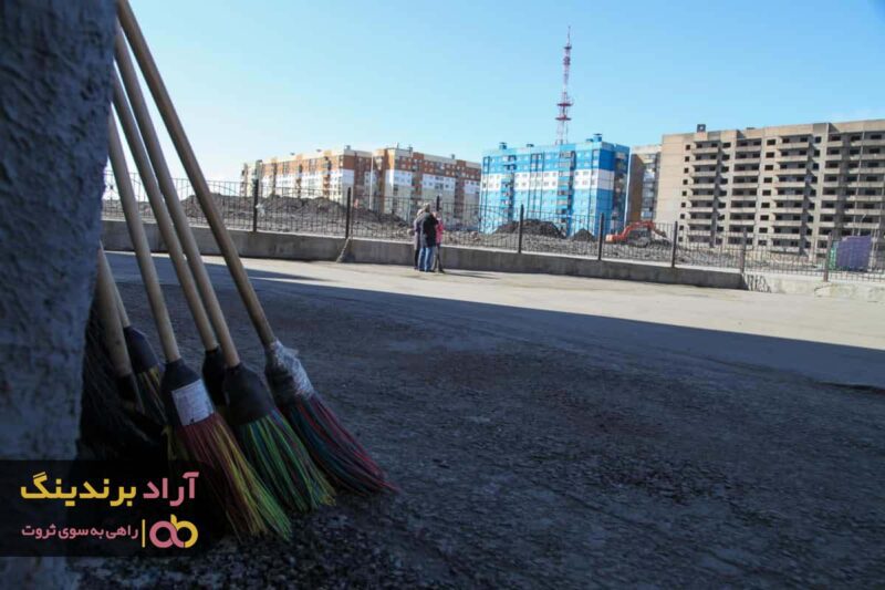 جارو فراشی پلاستیکی شهرداری در مشهد