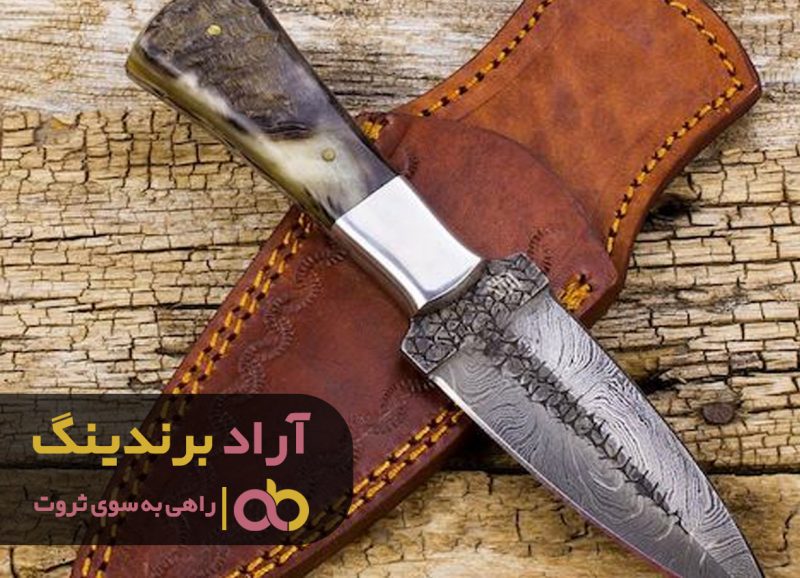 قیمت چاقو شکاری تاشو دست ساز با غلاف